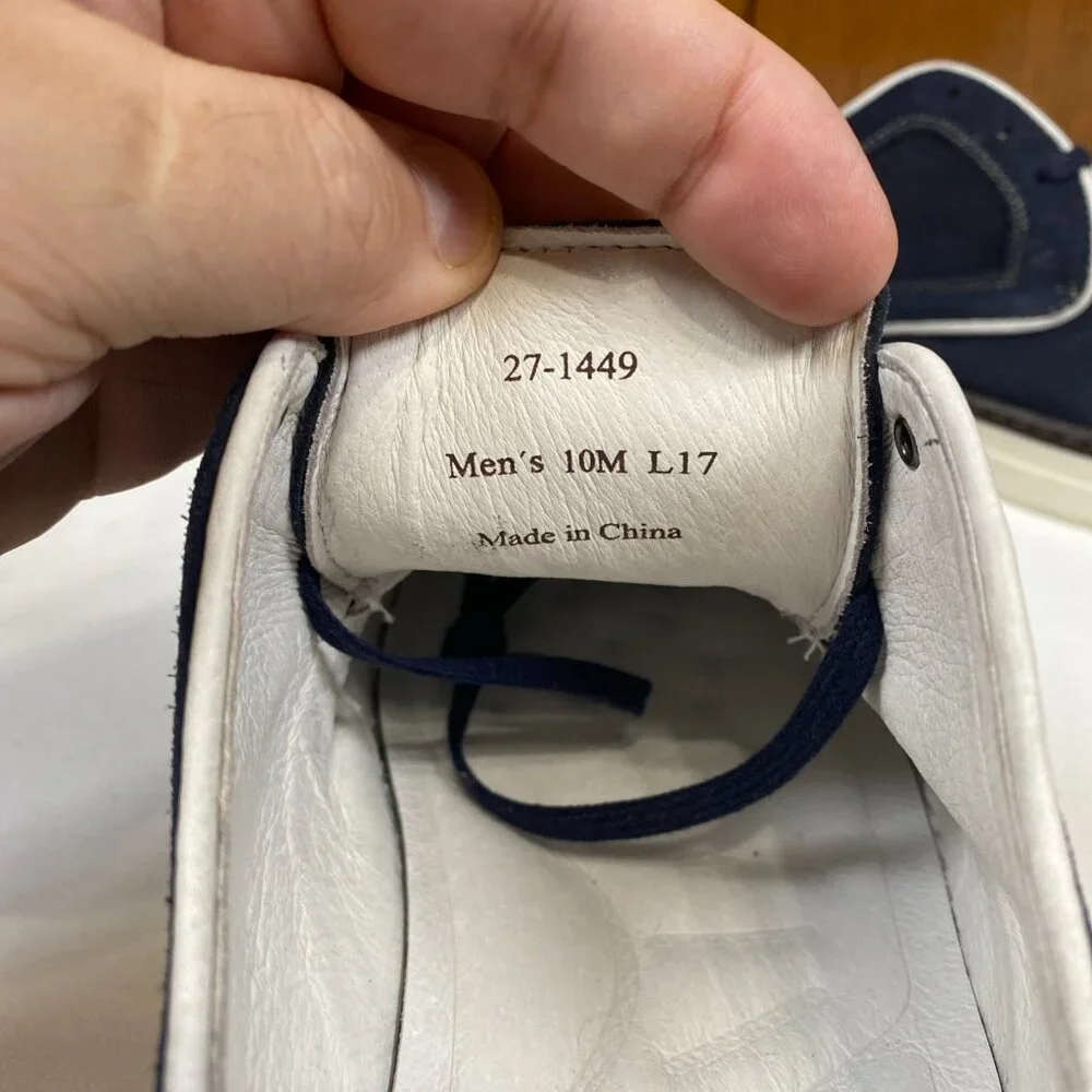 Johnston & Murphy Denby Cap Toe Casual Shoes Men's 10 Blue - Picture 9 of 14